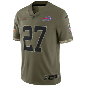 Men's Buffalo Bills Olive 2022 Salute To Service Limited Jersey